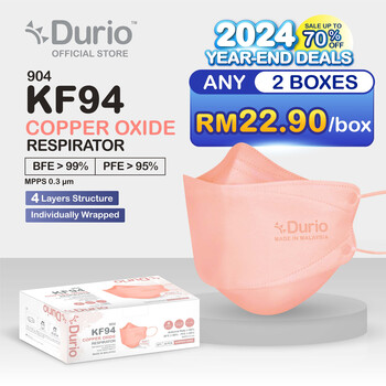 Durio 904 KF94 Respirator (Copper Oxide) - (40pcs)